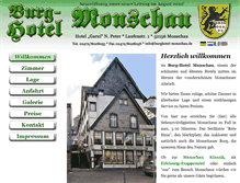 Tablet Screenshot of burghotel-monschau.de